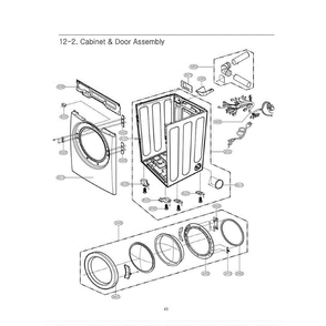 Section 2 Diagram and Parts List for DLE3733D AFGEEUS LG Dryer