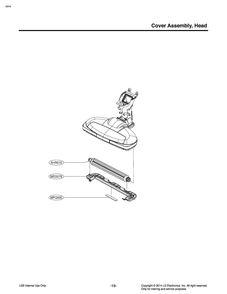 Cover Assembly; Head Diagram and Parts List for VS8400SCW AKRELGA LG Hand Vacuum