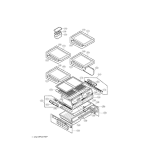 Refrigerator Diagram and Parts List for LRFC21755TT 00 LG Refrigerator