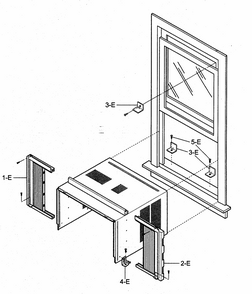 Installation Kit Assy Diagram and Parts List for 58075081500  Kenmore Air Conditioner