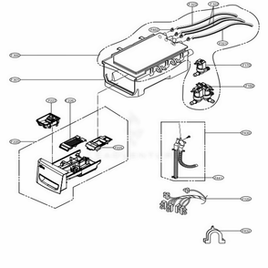 Dispenser Assembly Diagram and Parts List for WM3700HWA ABWEEUS LG Washer