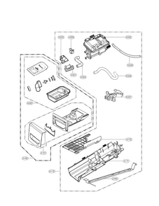 Panel Drawer Assembly Diagram and Parts List for DLGX2802W  LG Dryer