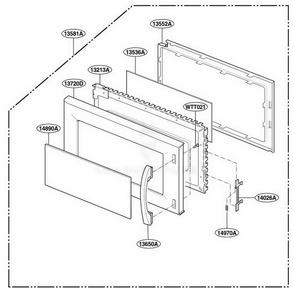 Part Location Diagram of 3720W0D311C LG PANEL,DOOR