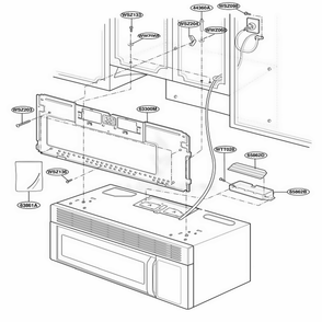 Installation Parts Diagram and Parts List for TMH14XLB1 AB1EEST LG Range