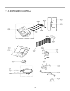 Dispenser Assembly Diagram and Parts List for FH0C7FD41 ASSEELC LG Washer