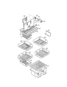 Shelves And Fan Diagram and Parts List for LRTBC1821BS  LG Refrigerator