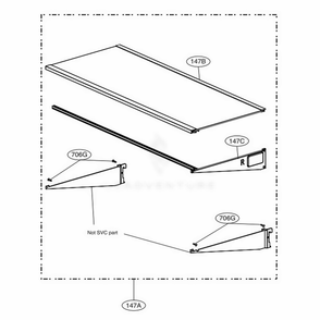 Shelf Diagram and Parts List for SKSFD3604P ASWCNA0 LG Range