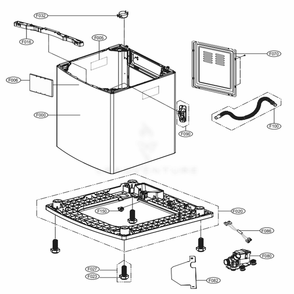 Outer Case Assembly Diagram and Parts List for WT1701CW ABWEVUS LG Washer