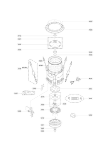 Tub Parts Diagram and Parts List for WT1101CW  LG Washer