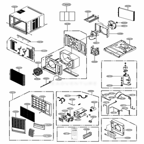 Main Diagram and Parts List for EP18G33B AT3AFRD LG Air Conditioner