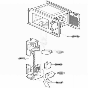 Latch Board Parts Diagram and Parts List for MAR1140W CWHEKMT LG Range