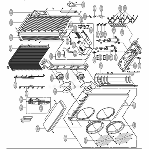 Main Diagram and Parts List for A3UC363GA0 AMBAHCI LG Air Conditioner