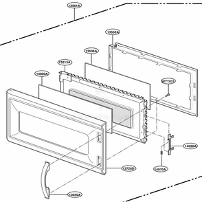 Part Location Diagram of 3213W1A030L LG FRAME ASSEMBLY,DOOR