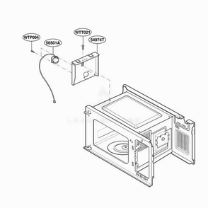Sensor Parts Diagram and Parts List for YMT4155SPS CSBEWPC LG Microwave