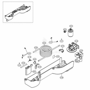 Dispenser Parts Diagram and Parts List for LTWS24223S ASTCNA0 LG Refrigerator
