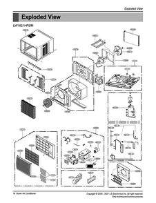 Lw1821hrsm Diagram and Parts List for W4NX18NNGGF AT3AHDP LG Air Conditioner
