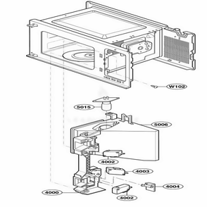 Latch Board Parts 2 Diagram and Parts List for 62463 CS1ESEA LG Wall Oven
