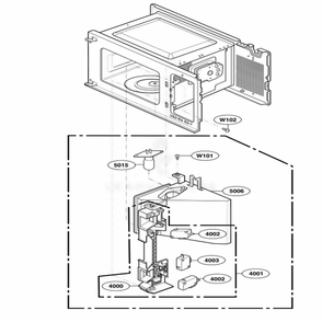 Latch Board Parts Diagram and Parts List for HMB402 CWHEBSU LG Wall Oven