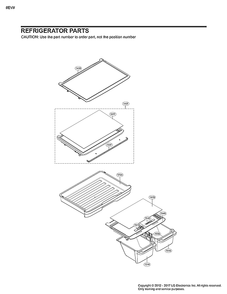 Refrigerator Parts Diagram and Parts List for LTCS24223S 07 LG Refrigerator