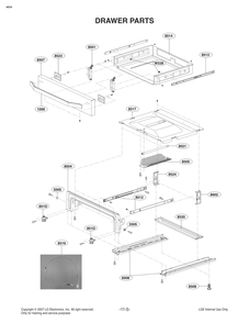 Drawer Parts Diagram and Parts List for FS1787US AS6LSTD LG Range