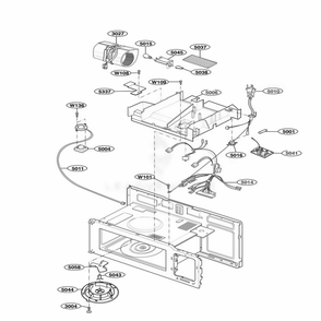Interior Parts 3 Diagram and Parts List for 80592 AW1ESEA LG Microwave