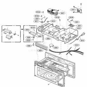 Interior Parts 2 Diagram and Parts List for 80832 AWHESEA LG Range