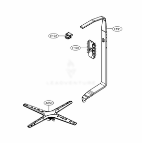 Water Guide Assembly Diagram and Parts List for LUDP8908SN ASTEEUS LG Dishwasher