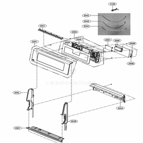 Controller Parts Diagram and Parts List for LRG4113ST ASTELGA LG Range
