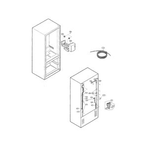 Ice Maker Part Diagram and Parts List for LRFD22850TT  LG Refrigerator