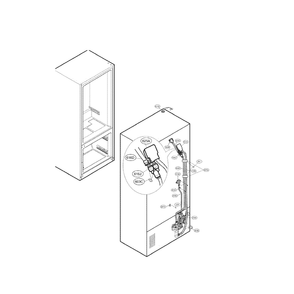 Valve And Water Tube Diagram and Parts List for LFX29927SB 00 LG Refrigerator