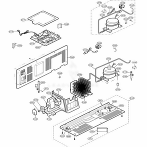 Mechanical Compartment Diagram and Parts List for LSC27921ST AST1LGA LG Refrigerator