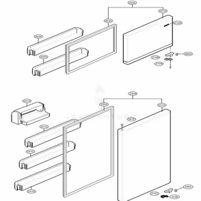 Door Parts Diagram and Parts List for LTCS24223S ASTCNA6 LG Refrigerator