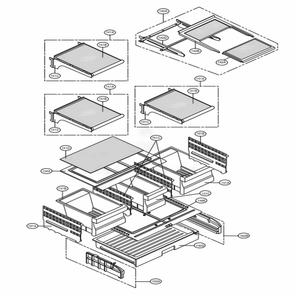 Part Location Diagram of MJS42333101 LG TRAY,FRESH ROOM
