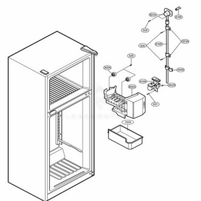 Ice Maker Parts 1 Diagram and Parts List for 73966 ATICSEA LG Refrigerator