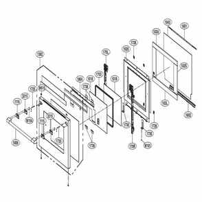 Door Parts Diagram and Parts List for SKSGR360GS ASTESGN LG Range