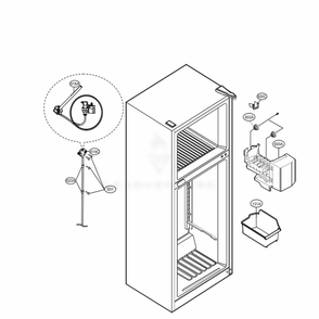 Icemaker Parts Diagram and Parts List for 78039 AWBCSE3 LG Refrigerator