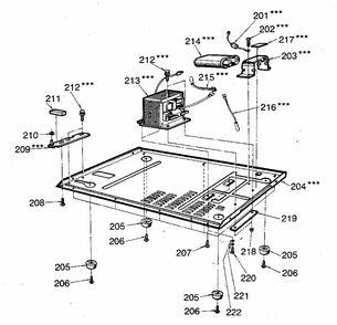 Microwave Diagram and Parts List for 7218883880  Kenmore Microwave
