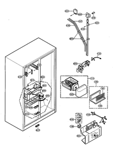 Ice/Water Parts Diagram and Parts List for LSC26905TT 00 LG Refrigerator