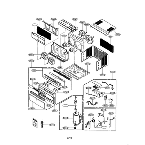 Room A / C Diagram and Parts List for LA1000PR  LG Air Conditioner