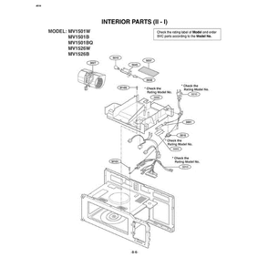 Section 2 Diagram and Parts List for MV-1501B ABKEGSE LG Microwave Oven Combo