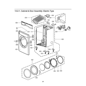 Section 1 Diagram and Parts List for DLEX0001TM ASTEEUS LG Dryer