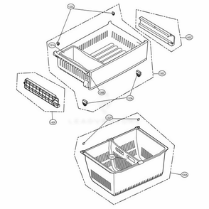Freezer Parts Diagram and Parts List for LFXS28596S ASTCNA2 LG Refrigerator
