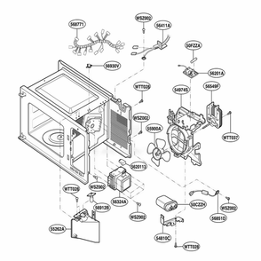 Interior Parts Diagram and Parts List for MS114YE ABKEGSC LG Range