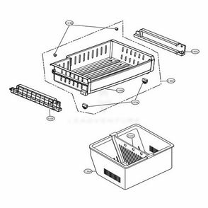 Freezer Parts Diagram and Parts List for LFX25974ST ASTCNA4 LG Refrigerator