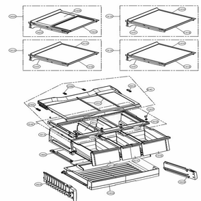 Refrigerator Parts Diagram and Parts List for LFXS30766S ASTCNA4 LG Refrigerator