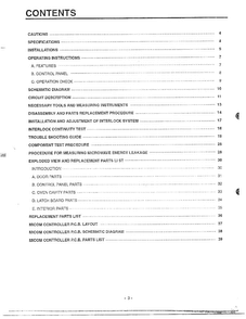 Table Of Contents Diagram and Parts List for MA-682M  LG Microwave