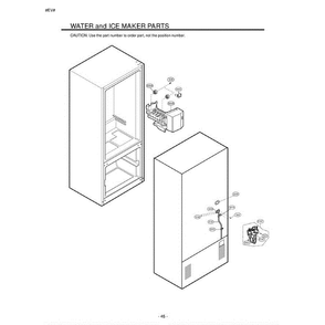 Section 1 Diagram and Parts List for LFC22760SW ASWCLGY LG Refrigerator