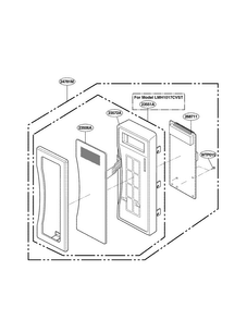 Control Panel Parts Diagram and Parts List for LMH1017CVST01  LG Microwave