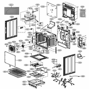 Cavity Parts Diagram and Parts List for LRGL5825D FBDELGA LG Range
