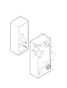 Valve And Water Tube Parts Diagram and Parts List for LFX31945ST 02 LG Refrigerator